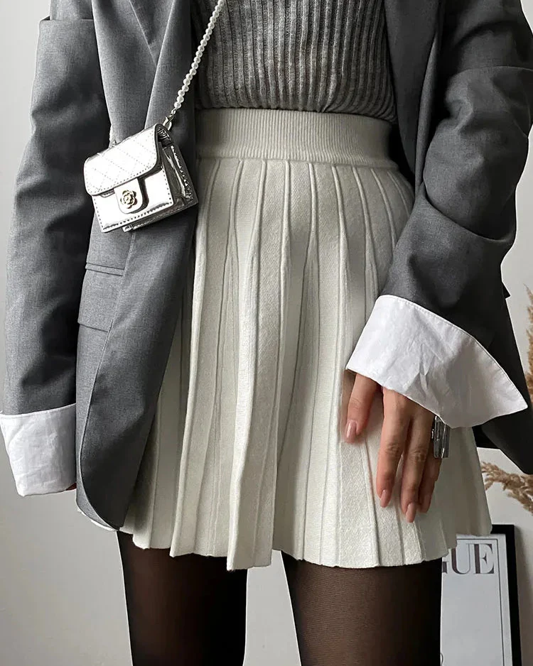 Doreen Mini Pleated A line Skirt - Image 2