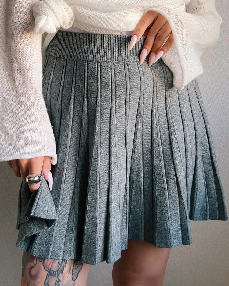 Doreen Mini Pleated A line Skirt - Image 24