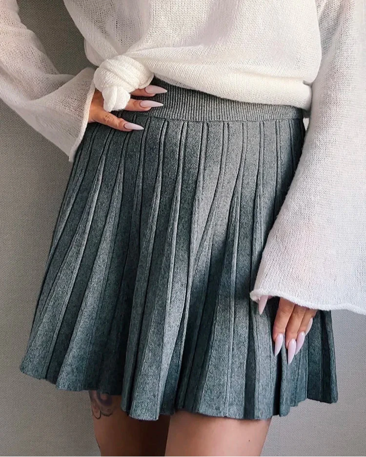 Doreen Mini Pleated A line Skirt - Image 25