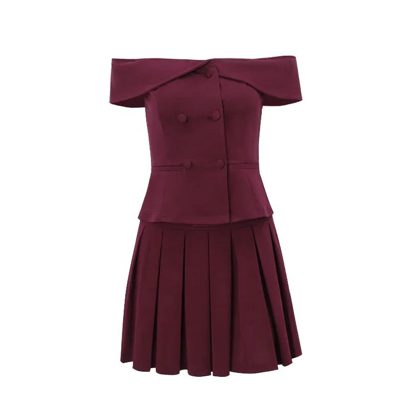 Dorothy Strapless Mini Pleated Set - Image 4