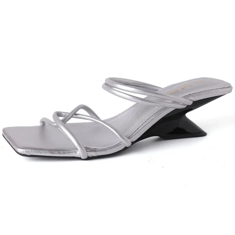 Dove Open Toe Thick Heels - Image 10