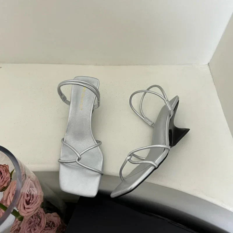 Dove Open Toe Thick Heels - Image 9