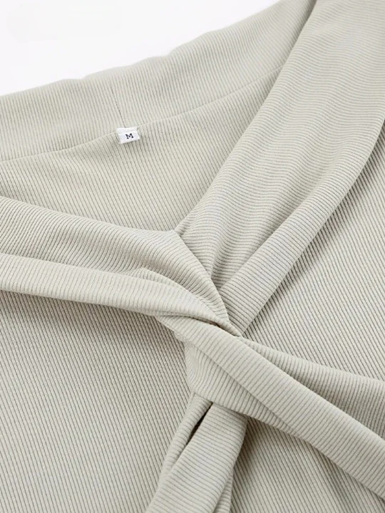 Draped Slash Neck Top - Image 10