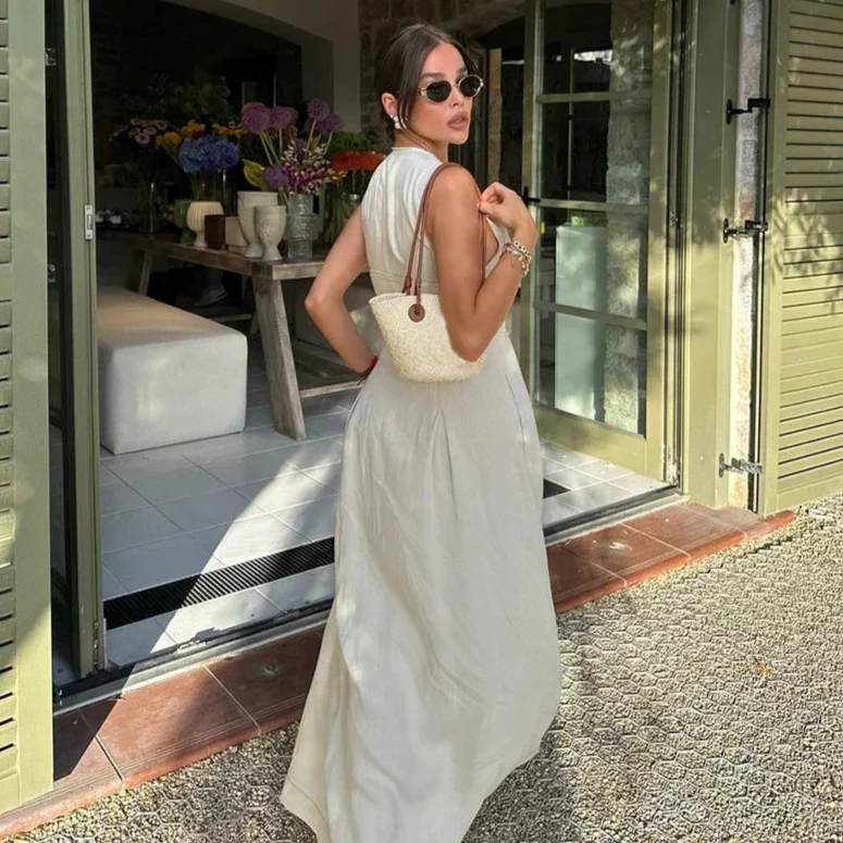 Ed Sara Pleated Long Dress - Image 2