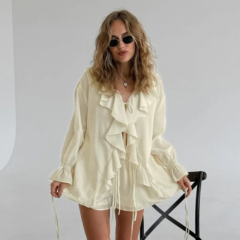 Edith Ruffled Shorts Set - Image 4