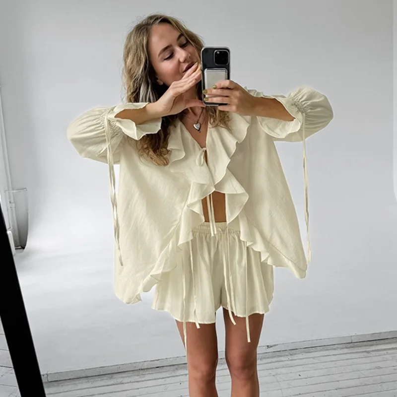 Edith Ruffled Shorts Set - Image 5