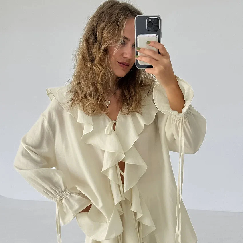 Edith Ruffled Shorts Set - Image 8