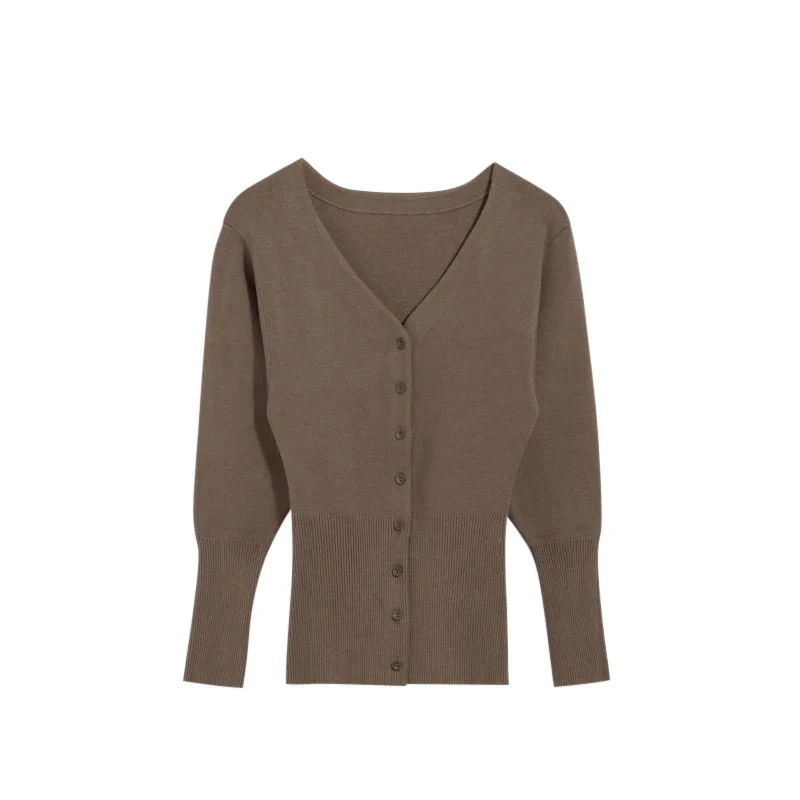 Efina V Neck Knitted Cardigan - Image 6