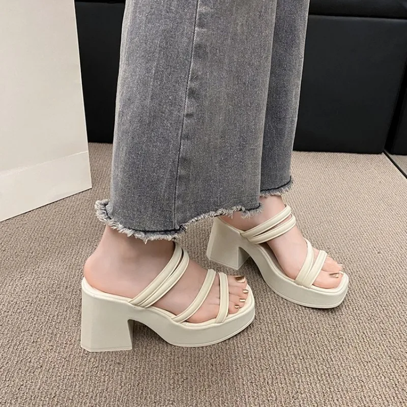 Elenora Square Heels Sandals - Image 4