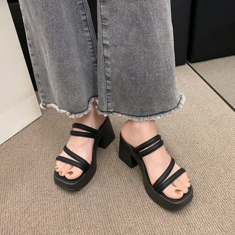 Elenora Square Heels Sandals - Image 5