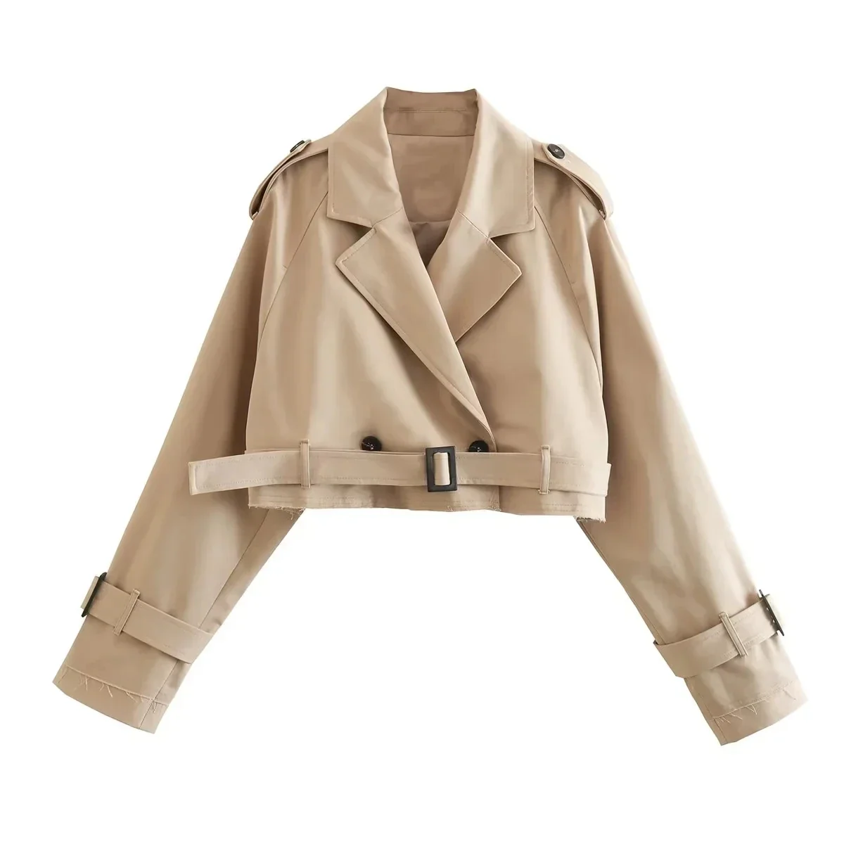 Eliara Cropped Trench Coat - Image 3
