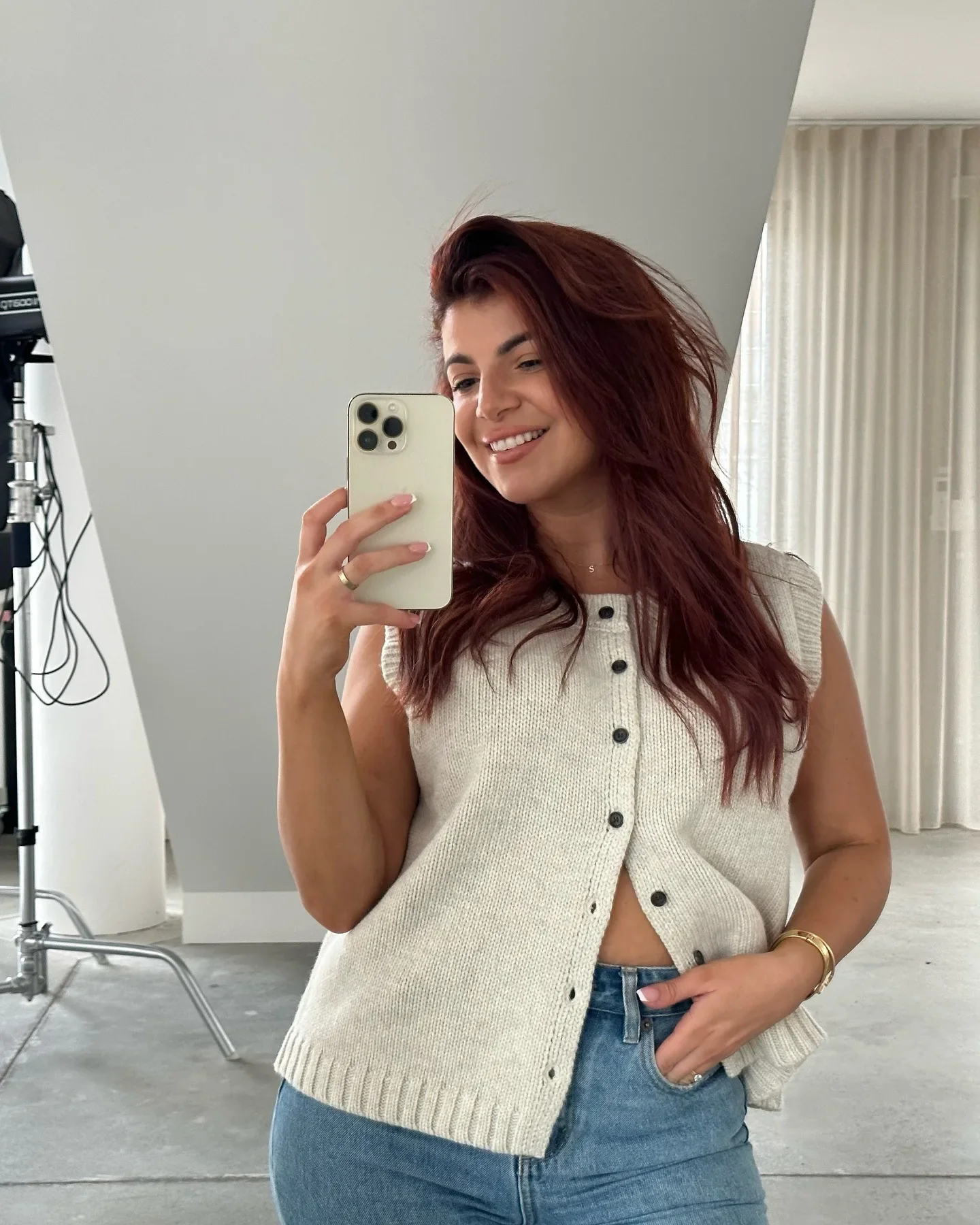 Elka Knitted Vest Cardigan - Image 2
