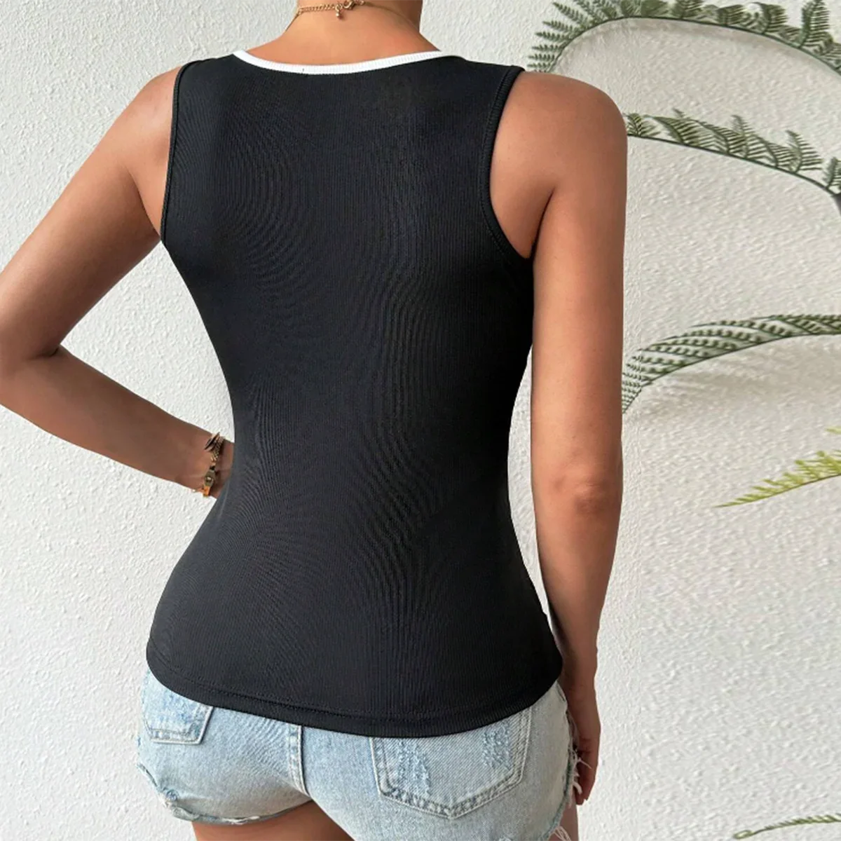 Ellani Ribbed Tank Top - Image 2