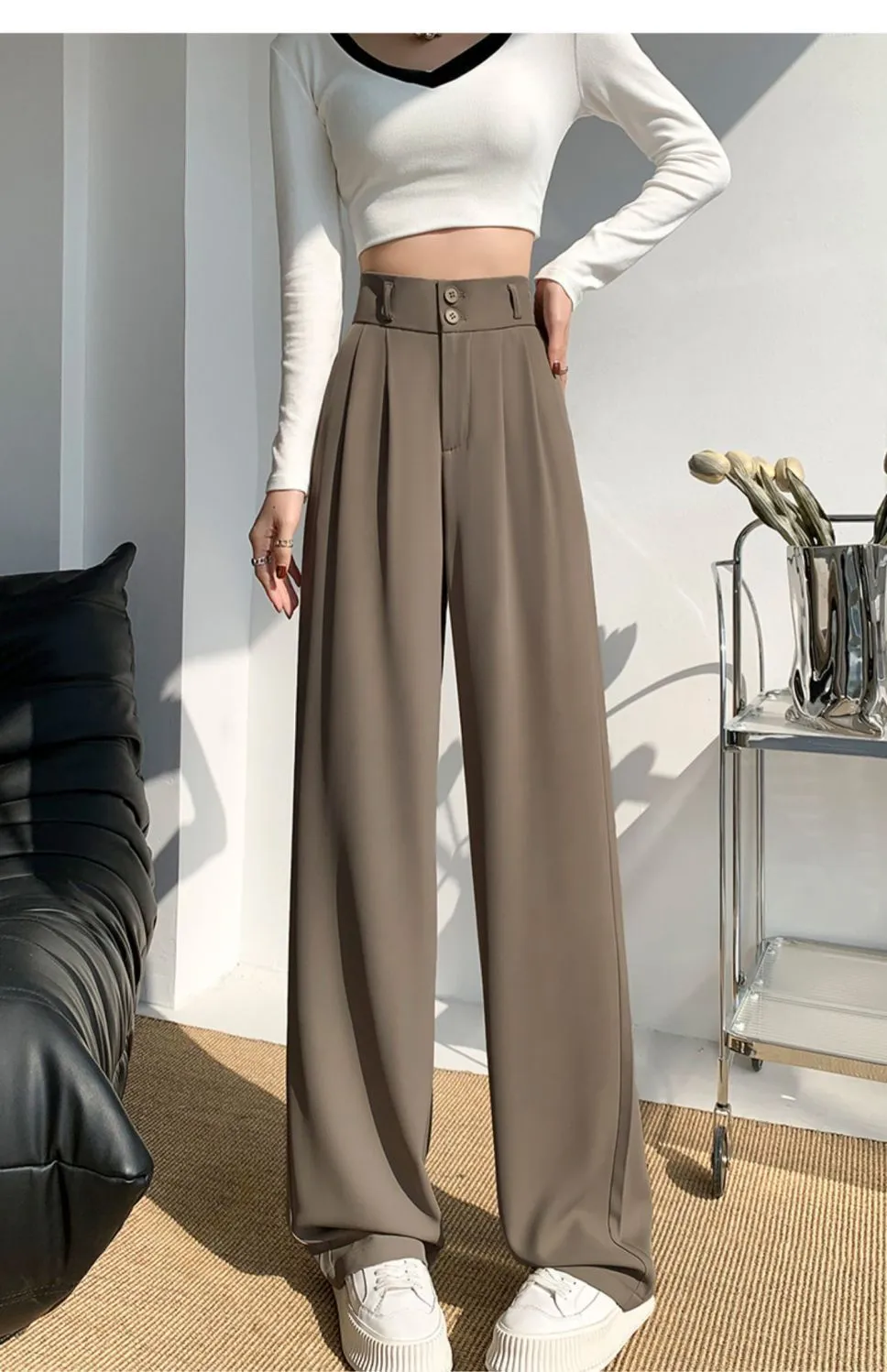 Elodie Effortless Wide Legs Korean Pants - Image 4