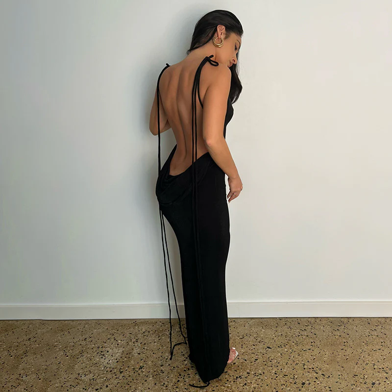 Emmett Backless Long Dress - Image 4