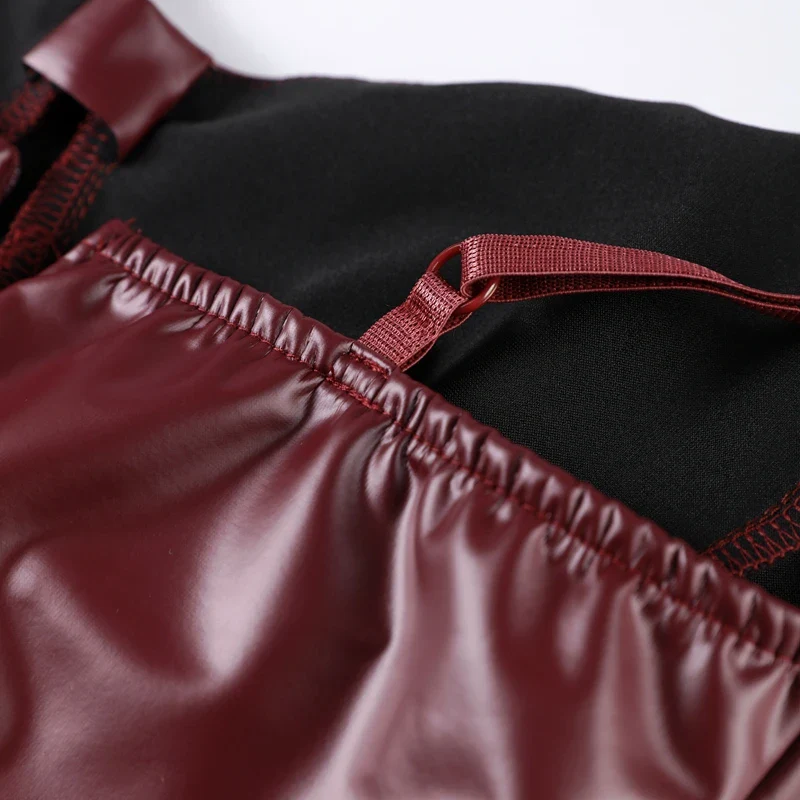 Emory Bodycon Leather Sling Dress - Image 11