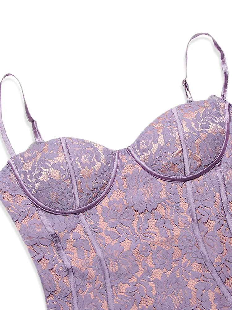Euphoric Lace Delight Mini Dress - Image 7
