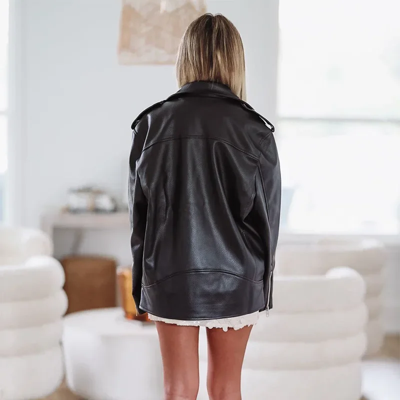 Faith Long Sleeves Leather Jacket - Image 10