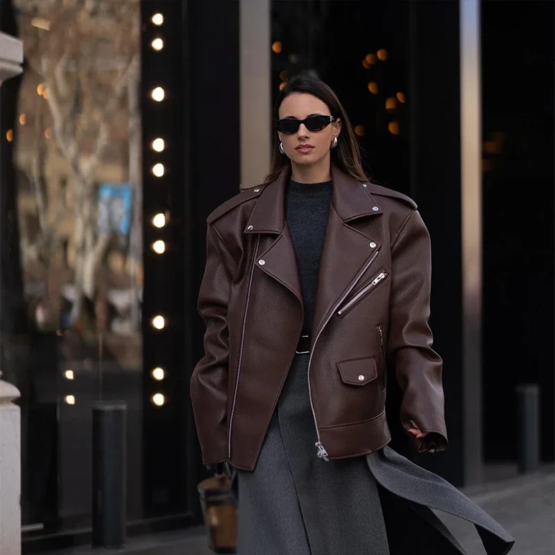 Faith Long Sleeves Leather Jacket - Image 4