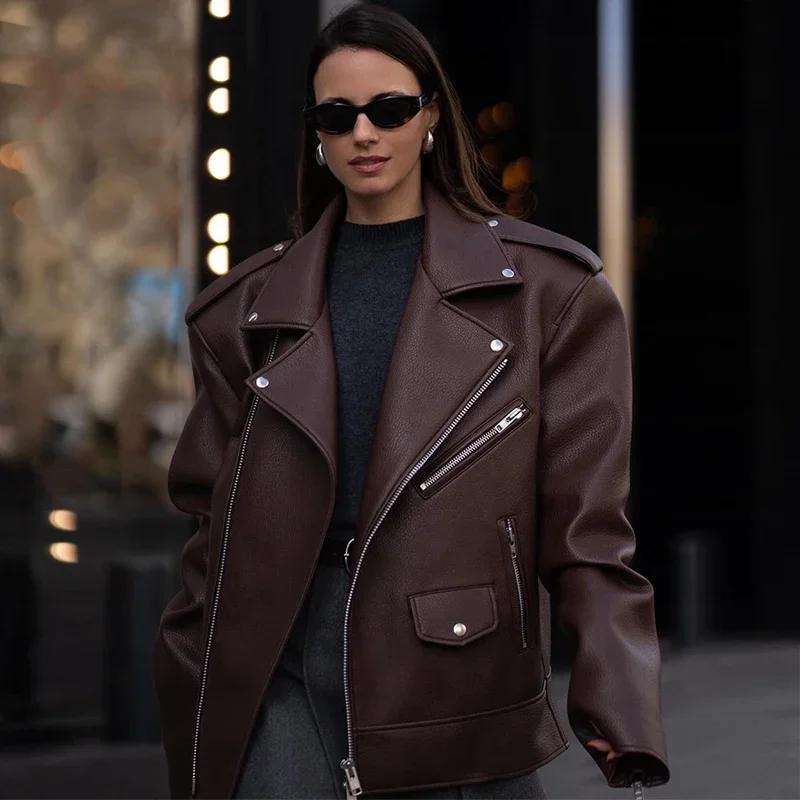 Faith Long Sleeves Leather Jacket - Image 5