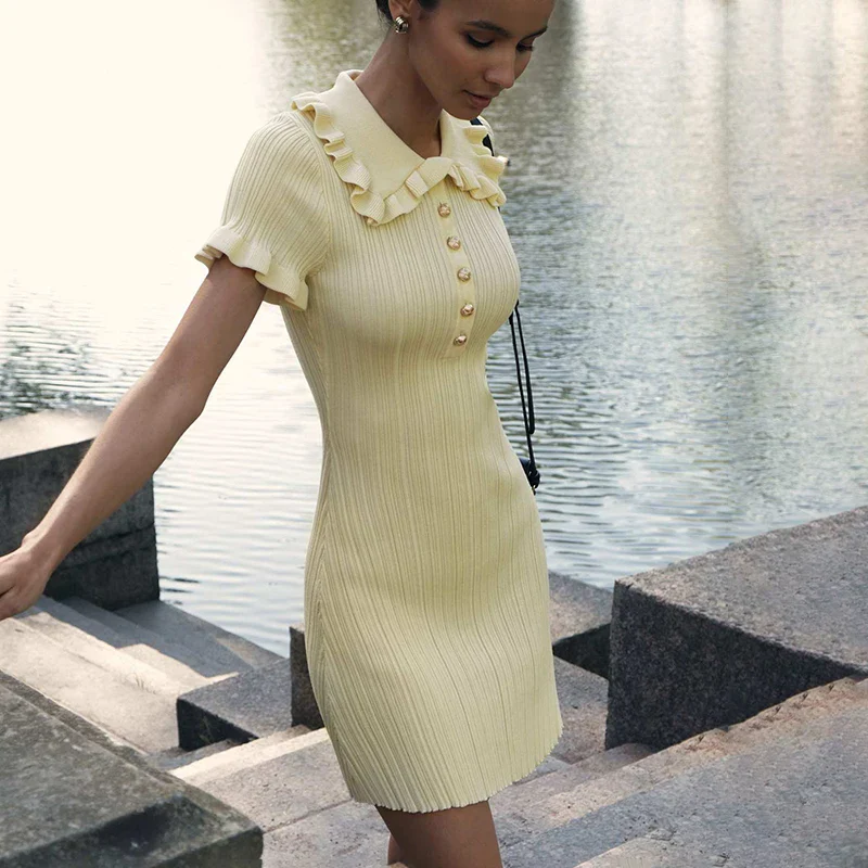 Featherlight Flounce Mini Ruffle Dress - Image 6