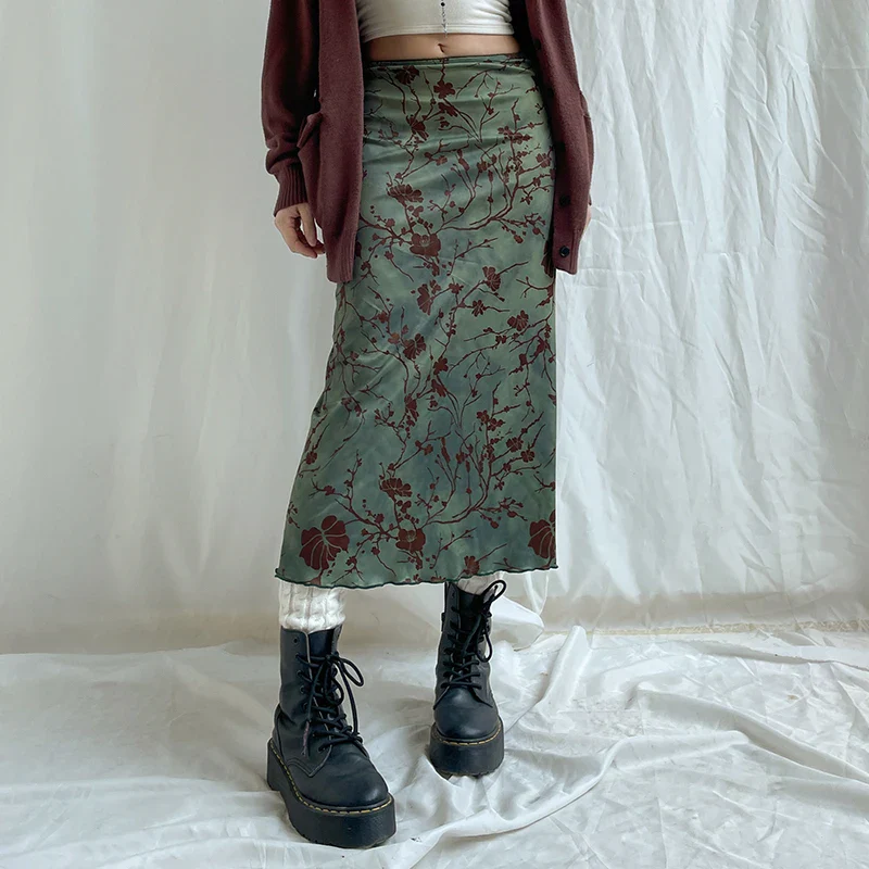 Fern Fleur Straight Midi Skirt - Image 2