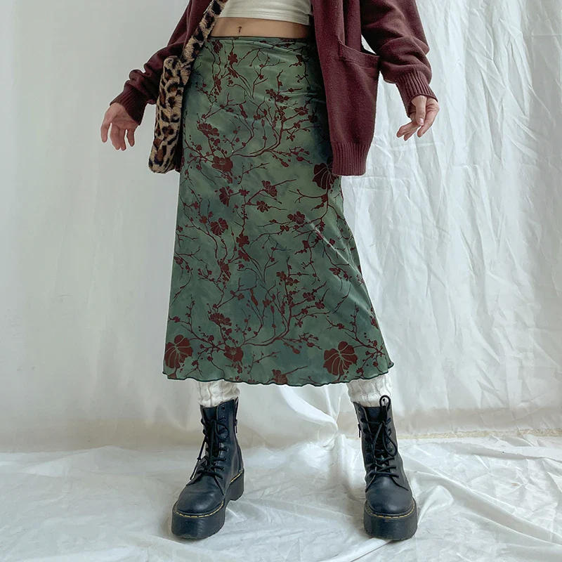 Fern Fleur Straight Midi Skirt - Image 3