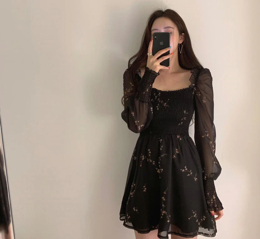 Feronia Vintage Chiffon Dress - Image 5