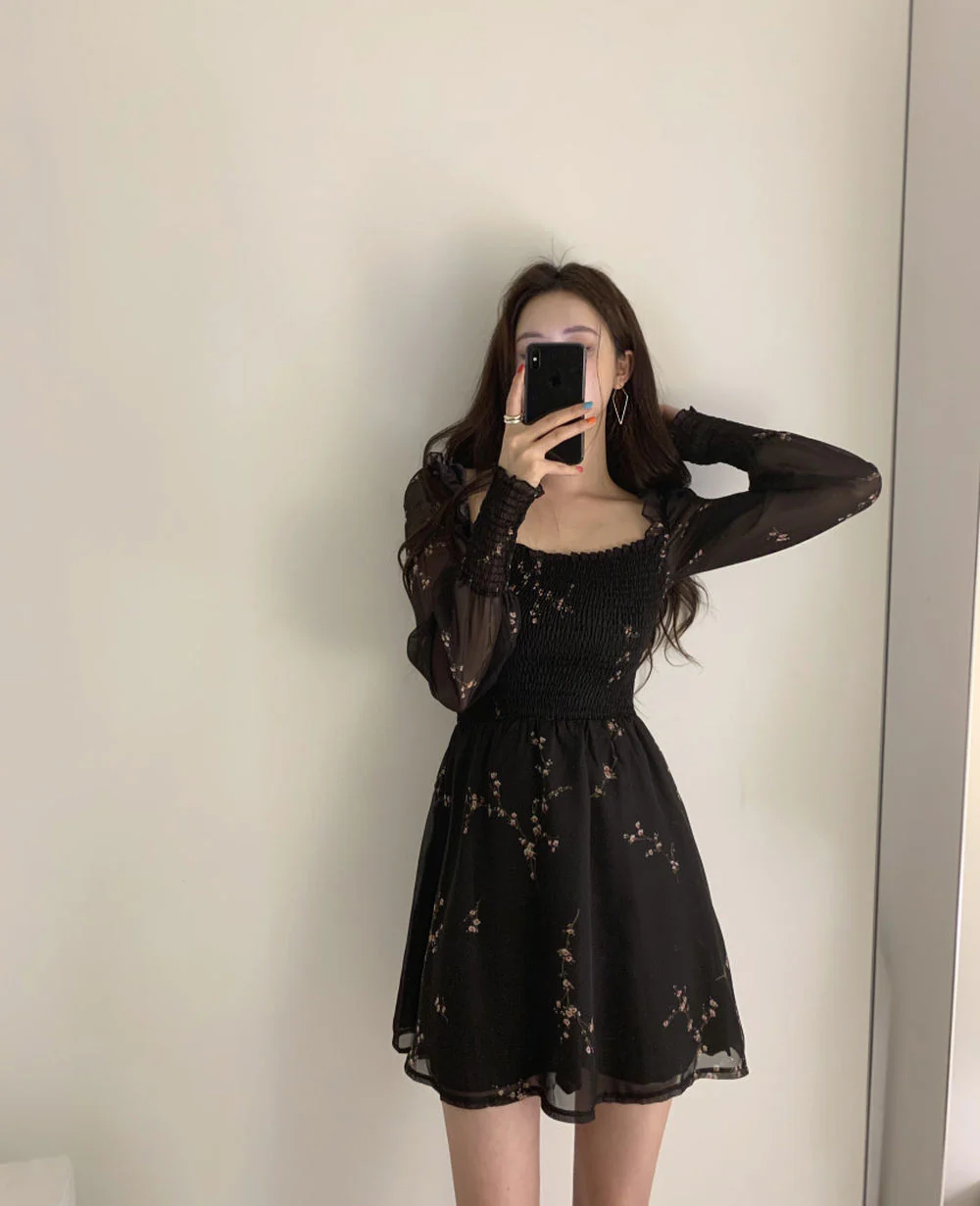 Feronia Vintage Chiffon Dress - Image 6