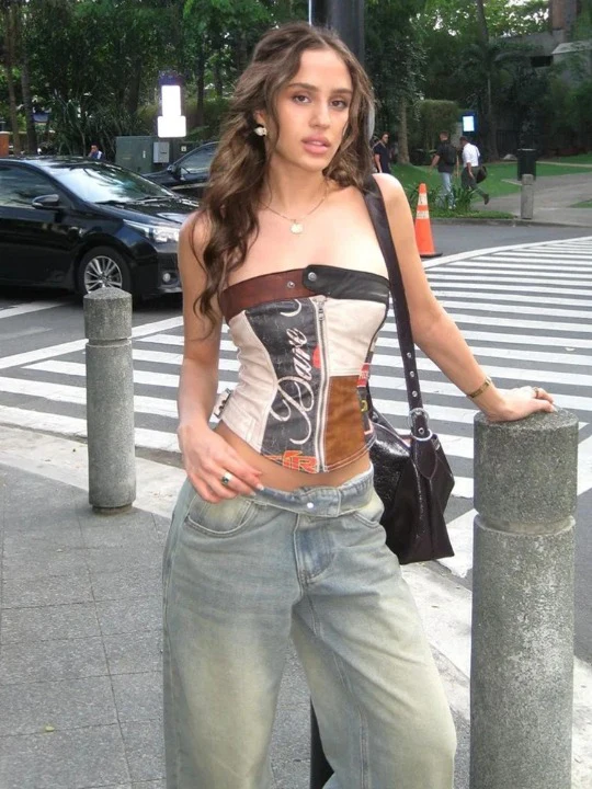 Fiora Patchwork Tube Top - Image 4