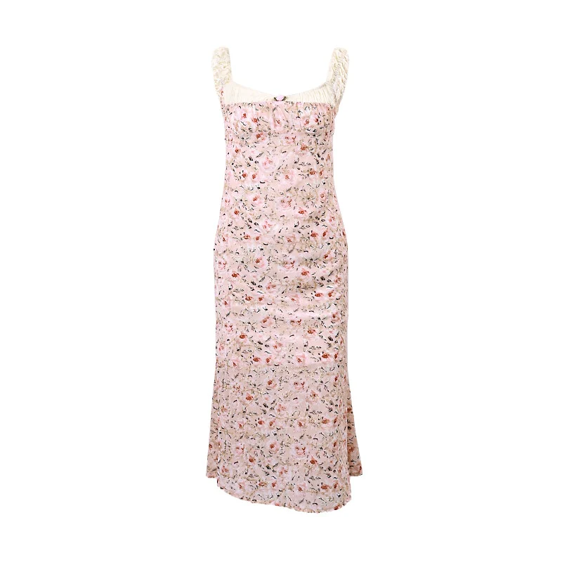 Flamingo Pink Floral Elegance Dress - Image 7