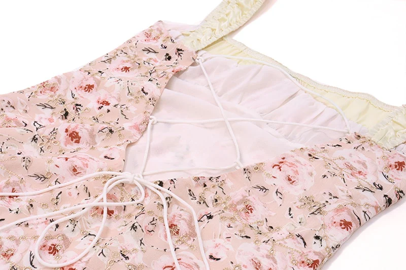 Flamingo Pink Floral Elegance Dress - Image 8