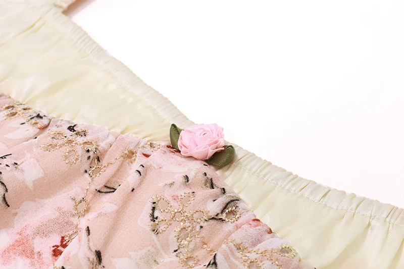 Flamingo Pink Floral Elegance Dress - Image 9