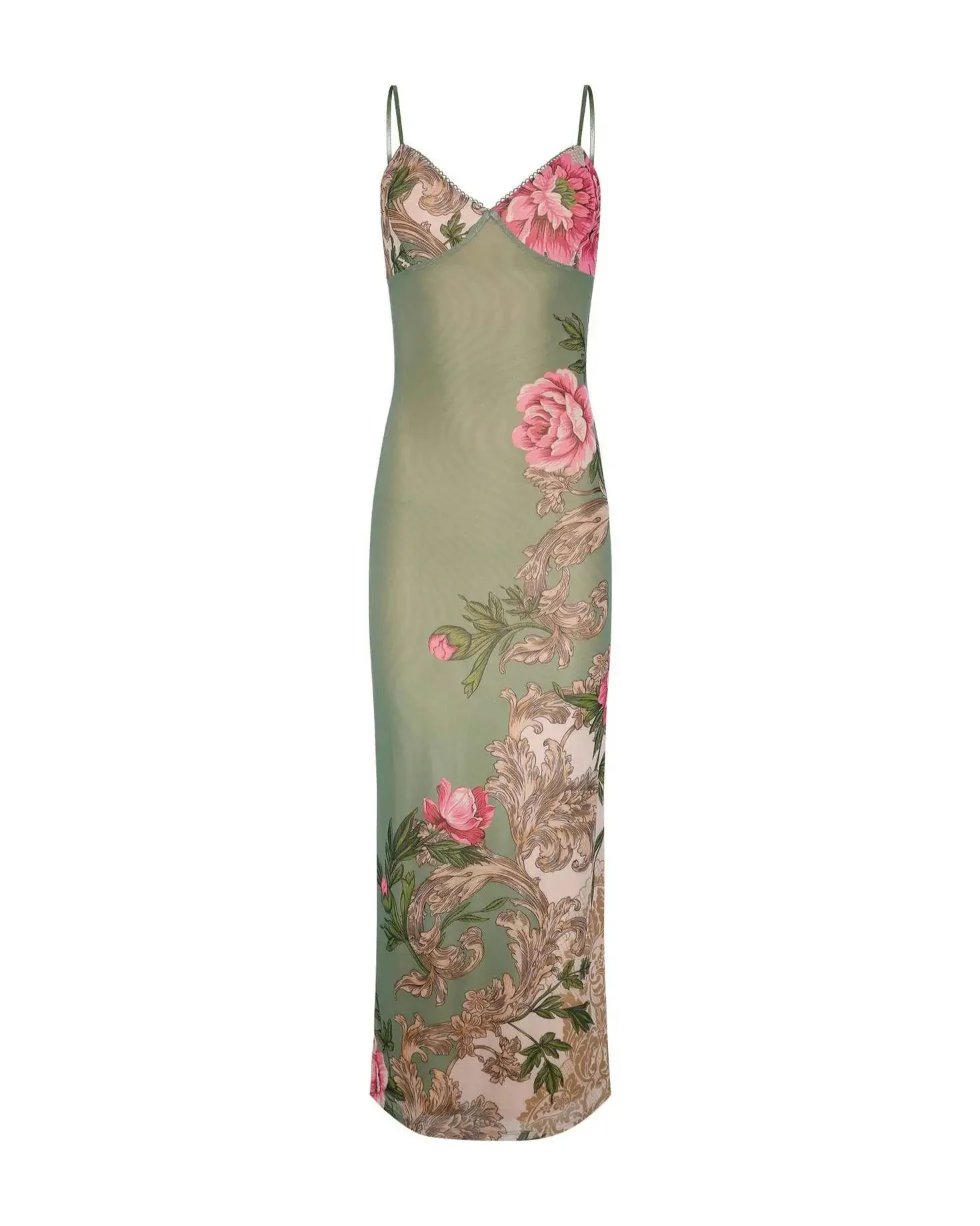 Floretta V Neck Spaghetti Dress - Image 6