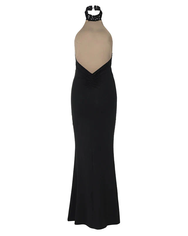 Gabriela Lacework Halter Neck Maxi Dress - Image 14