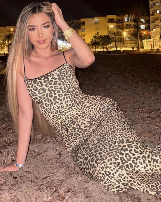 Gisella Leopard Pint Maxi Dress - Image 3