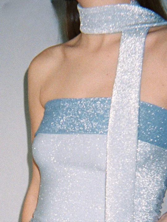 Glimmer Skinny Sleeveless Crop Top - Image 3
