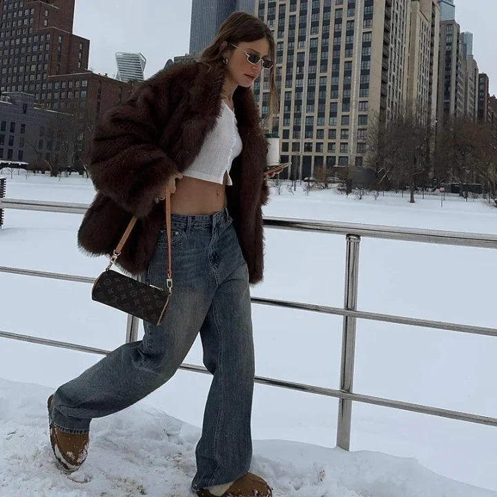 Goal Digger Warm Faux Fur Coat - Image 3