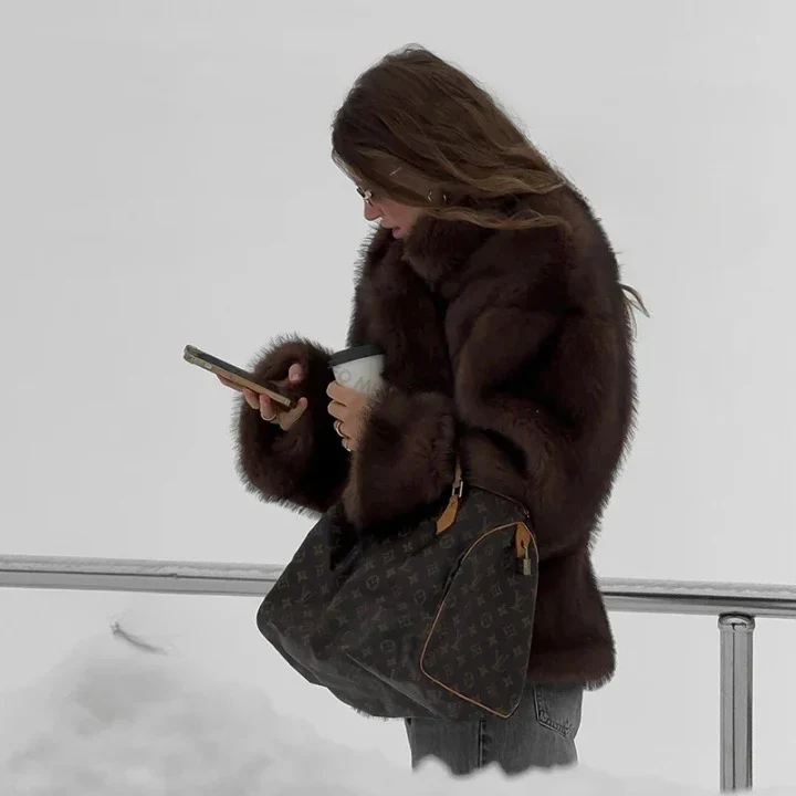 Goal Digger Warm Faux Fur Coat - Image 4