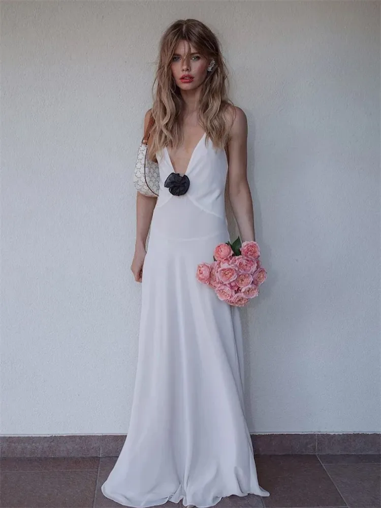 Graceful Drift Backless Slip Dress - Image 18