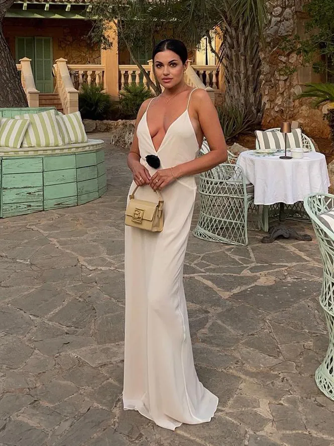 Graceful Drift Backless Slip Dress - Image 24