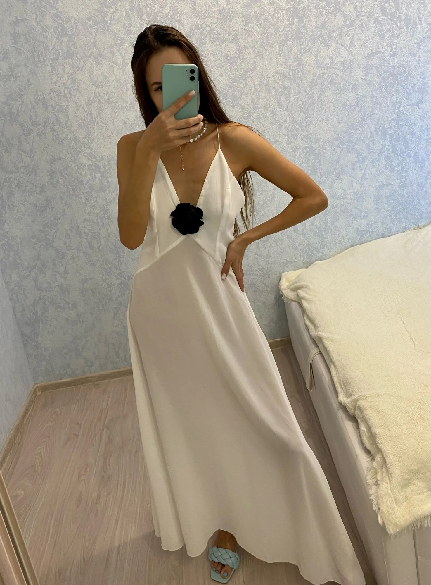 Graceful Drift Backless Slip Dress - Image 30