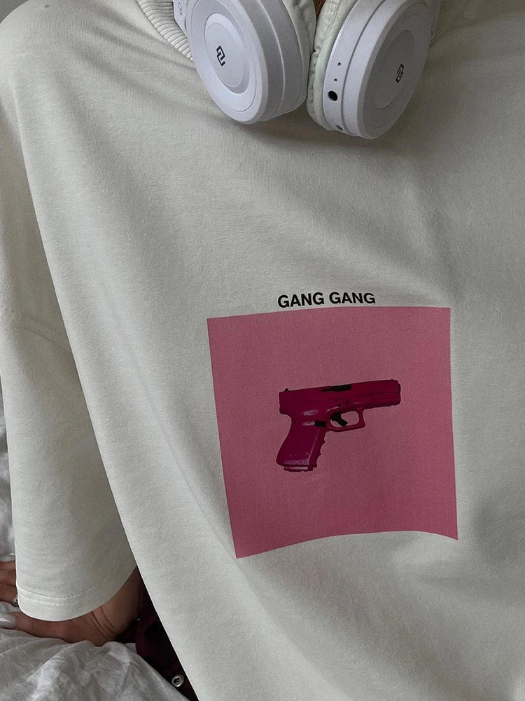 Gun Gang Graphic Tshirt Top - Image 2