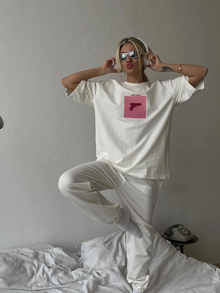 Gun Gang Graphic Tshirt Top - Image 4
