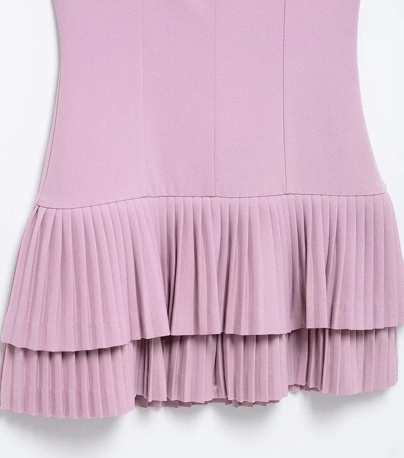 Gwen Pleated Mini Dress - Image 4