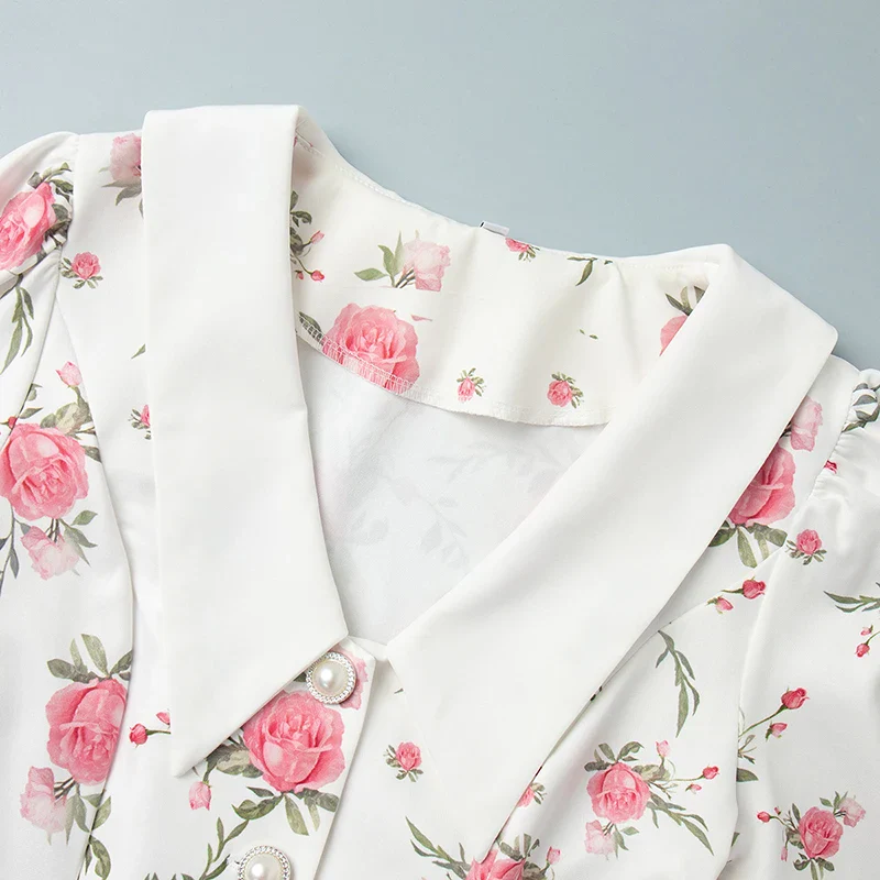 Gweny Puff Sleeves Floral Mini Dress - Image 4