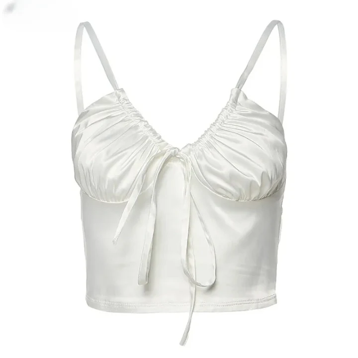 Hazel V Neck Pleated Cami Top - Image 13