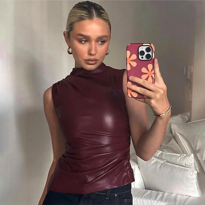 Iconic Asymmetrical Sleeveless Top - Image 2