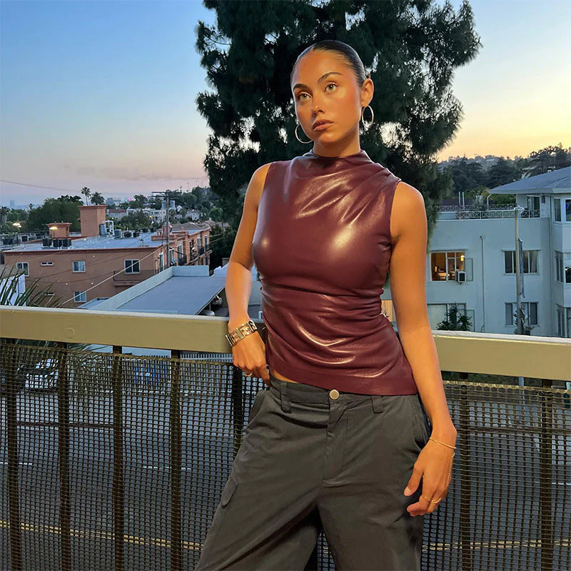 Iconic Asymmetrical Sleeveless Top - Image 4