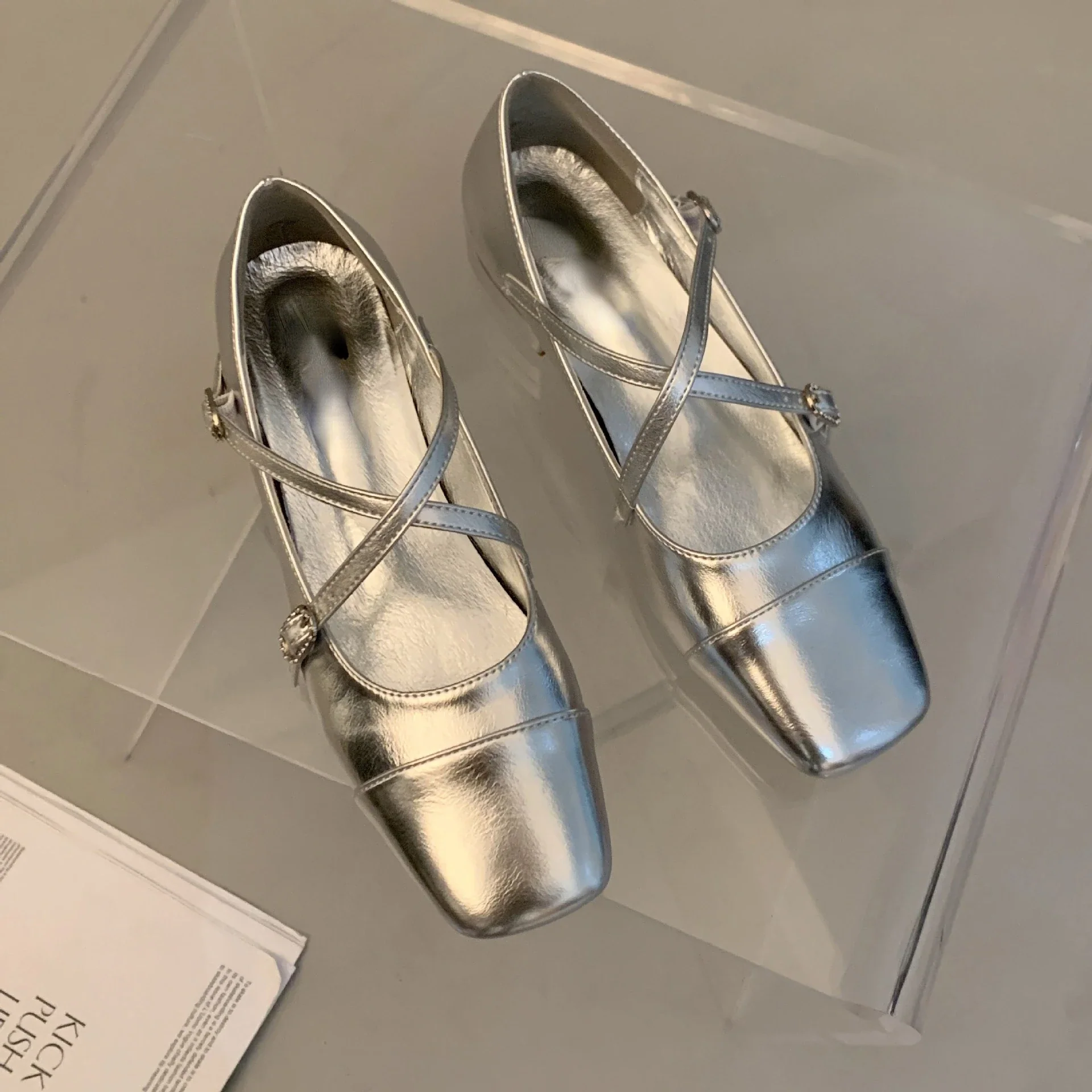 In Disguise Thick Heeled Ballet Shoes - Image 4
